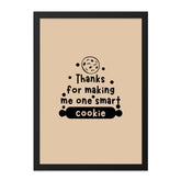 Smart Cookie Wall Art, Thank You Gift, Appreciation Wall Decor, Unique Cookie Art, Wall Art Decor, Baking Lover Art, Kitchen Art Print - Tawshia